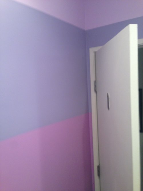 Striping painting wall design